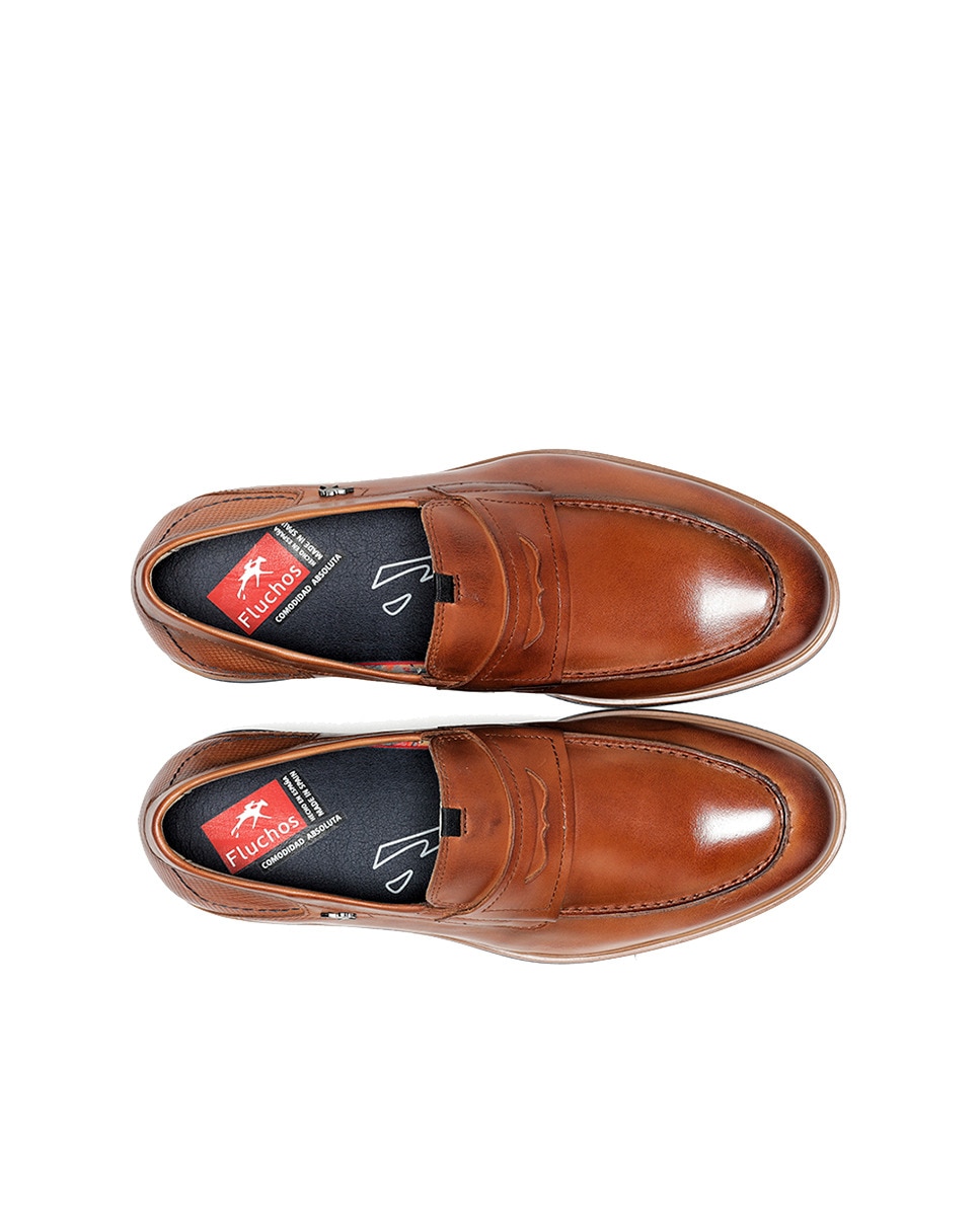 Mocasines Fluchos De Cuero Para Hombre - Modelo Leo, Suela De Goma Ligera, Plantilla Extraíble