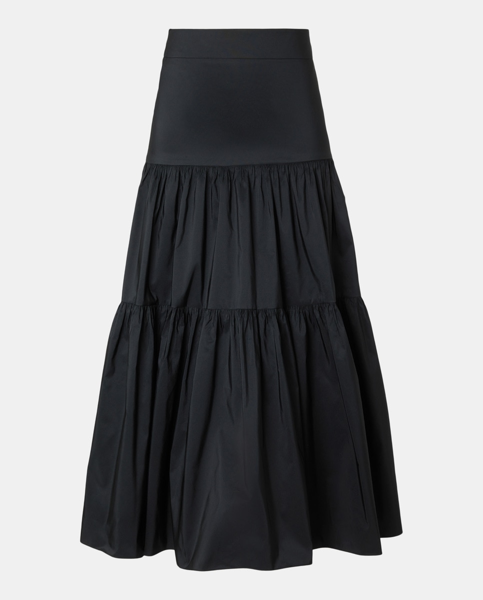 Falda El Corte Ingles CuÃ±as Negras Falda Midi Con Abertura Y