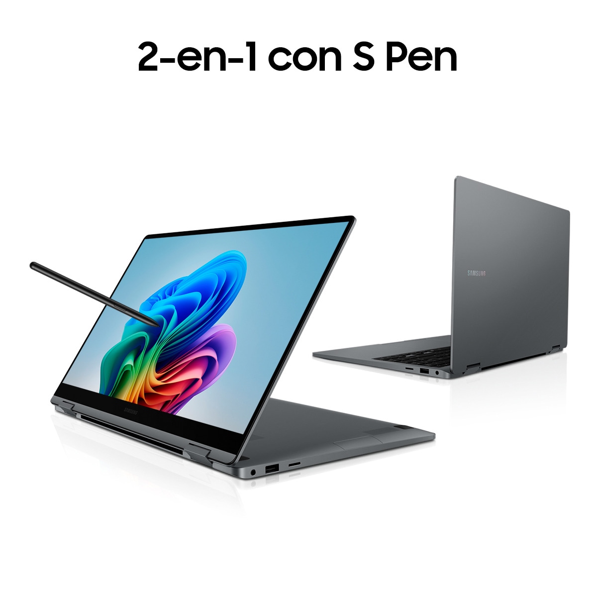 Convertible 2 en 1 Samsung Galaxy Book5 360 con S Pen, Intel Core Ultra 7-256V, 16GB, 1TB SSD, Intel Arc 140V 8GB, 15,6", W11 Gris Grafito-6