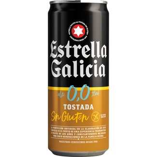 0.0 cerveza tostada sin alcohol sin gluten lata 33 cl - Estrella Galicia