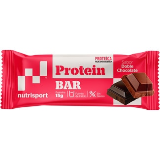 barrita proteica sabor doble chocolate sin gluten envase 44 g - Nutrisport