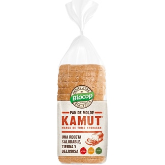 pan de molde ecológico de harina de trigo khorasan Kamut envase 400 g - Biocop