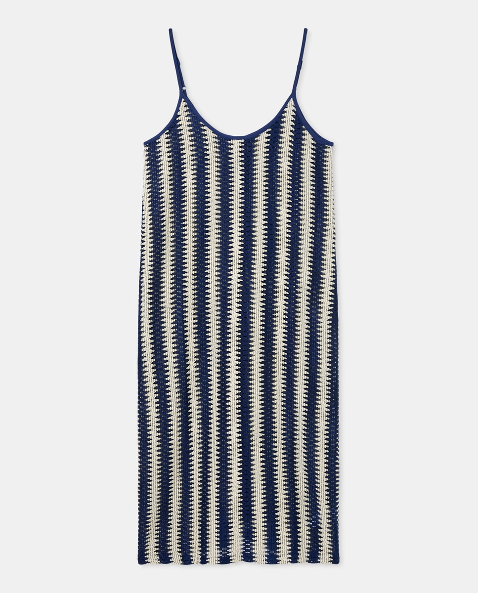 Vestidos largos de chiffon con tirantes de encaje y lazo de cinturón Azul