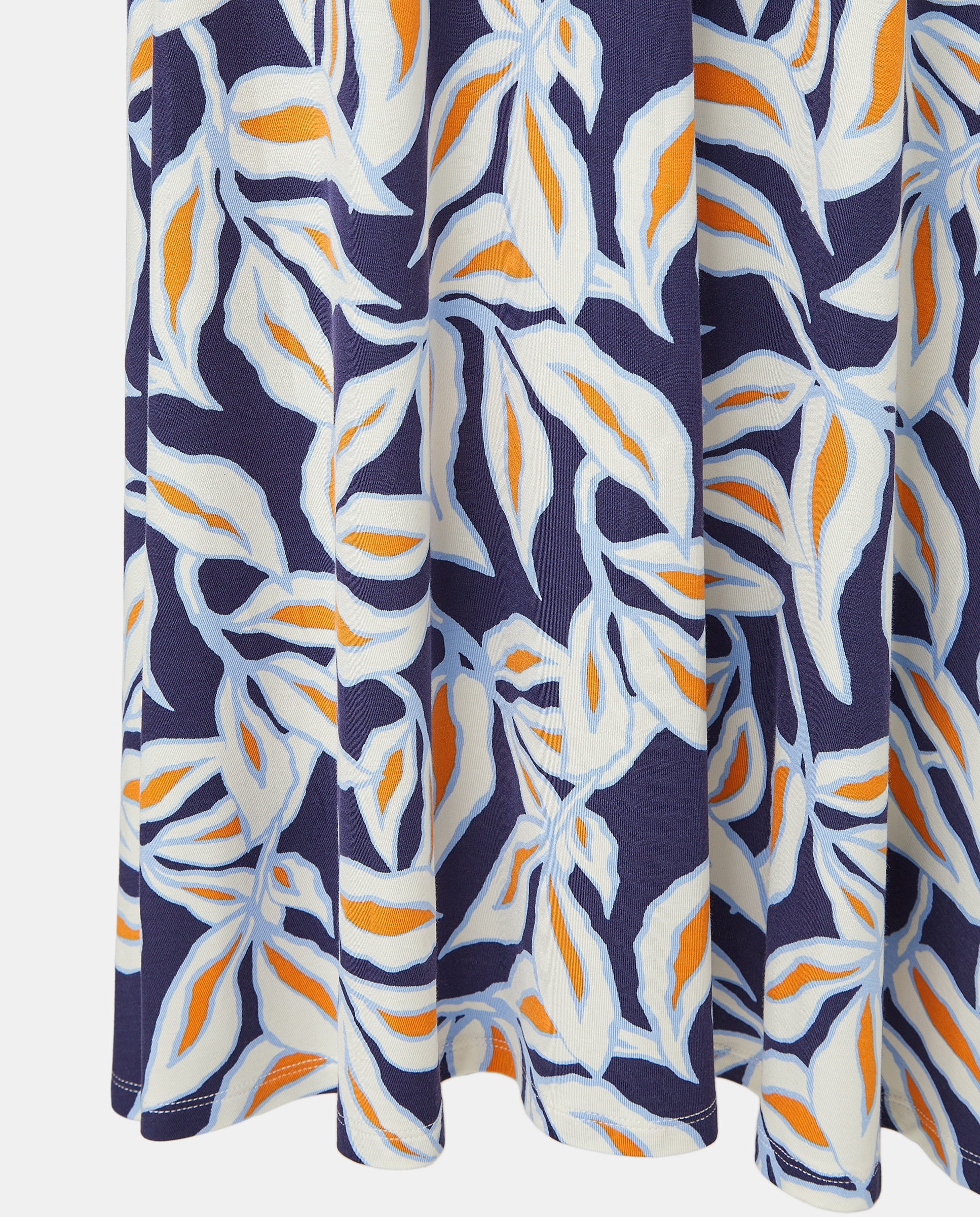 Vestido sem mangas e com decote em bico Laranja-5