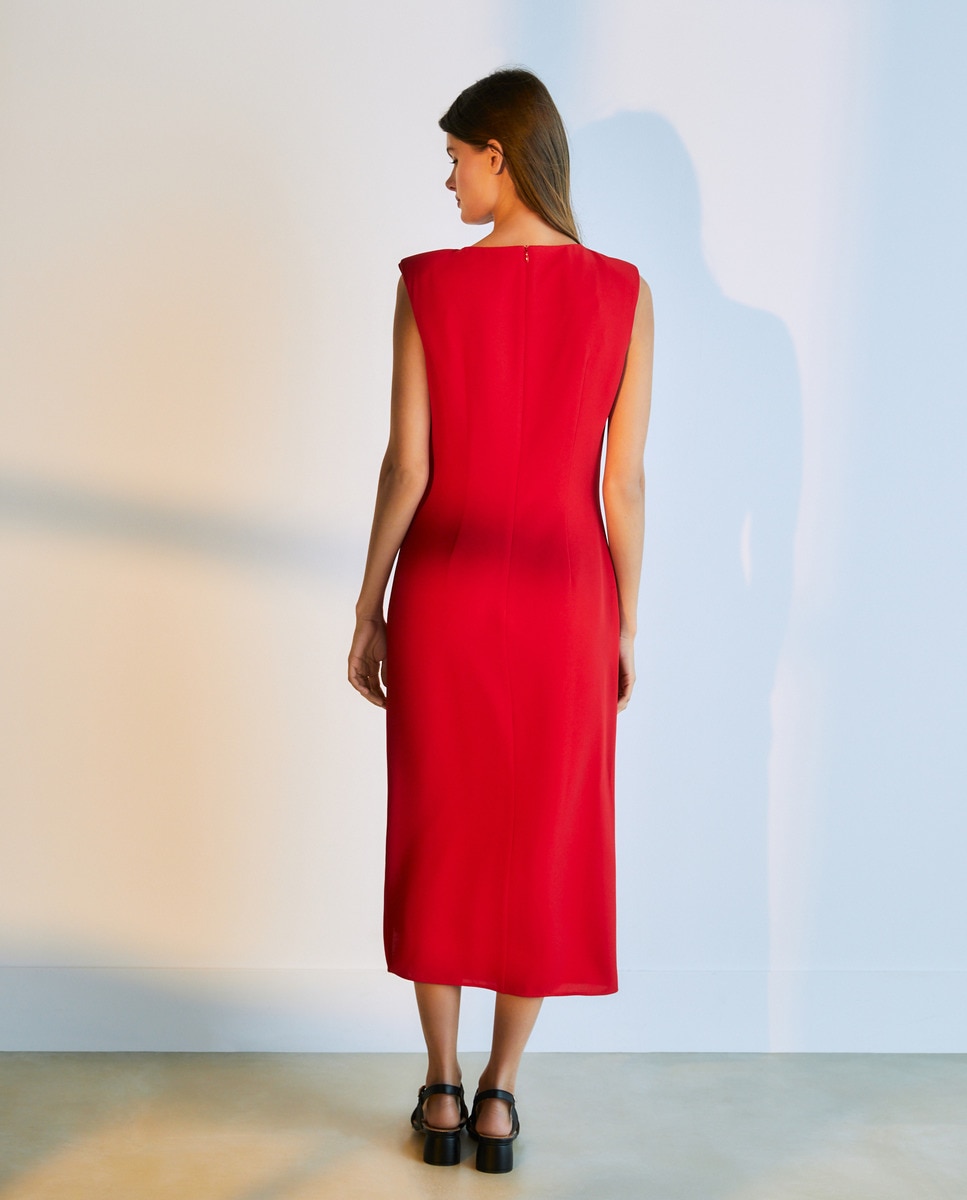 Vestido sem Mangas 600 Vermelho-3