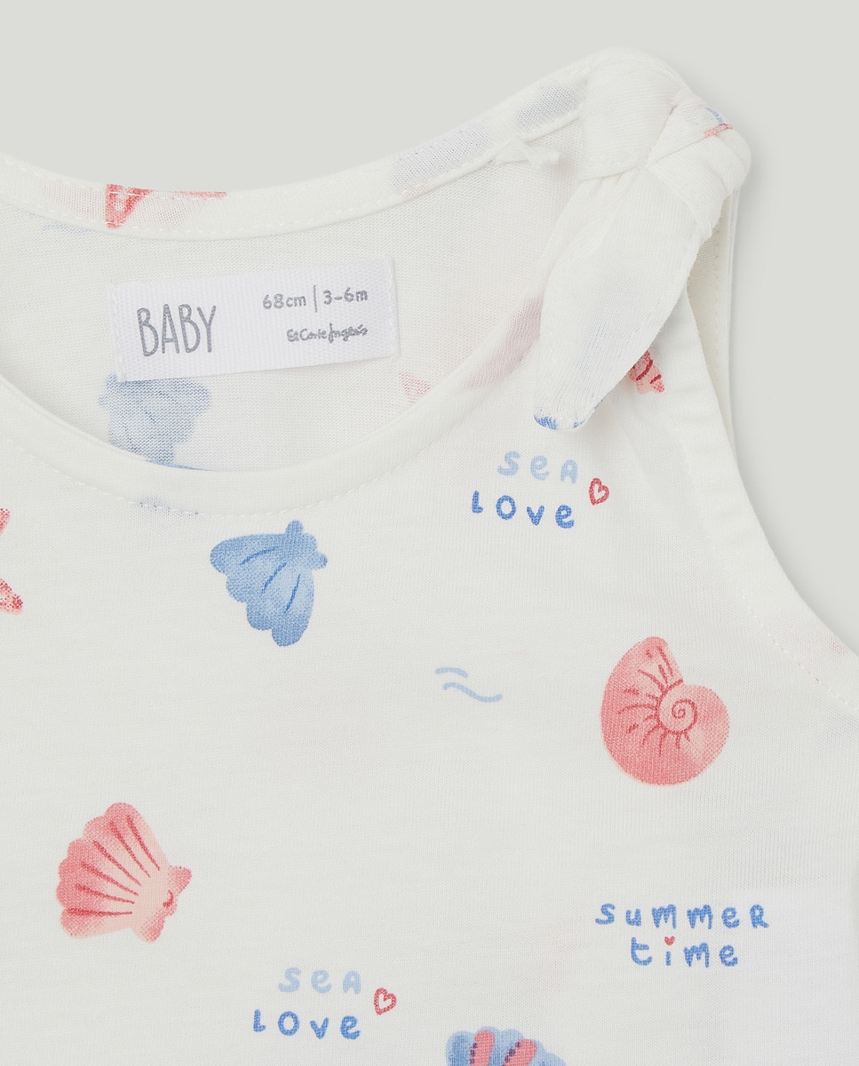 Conjunto de Duas Peças de Bebé Azul-marinho-3