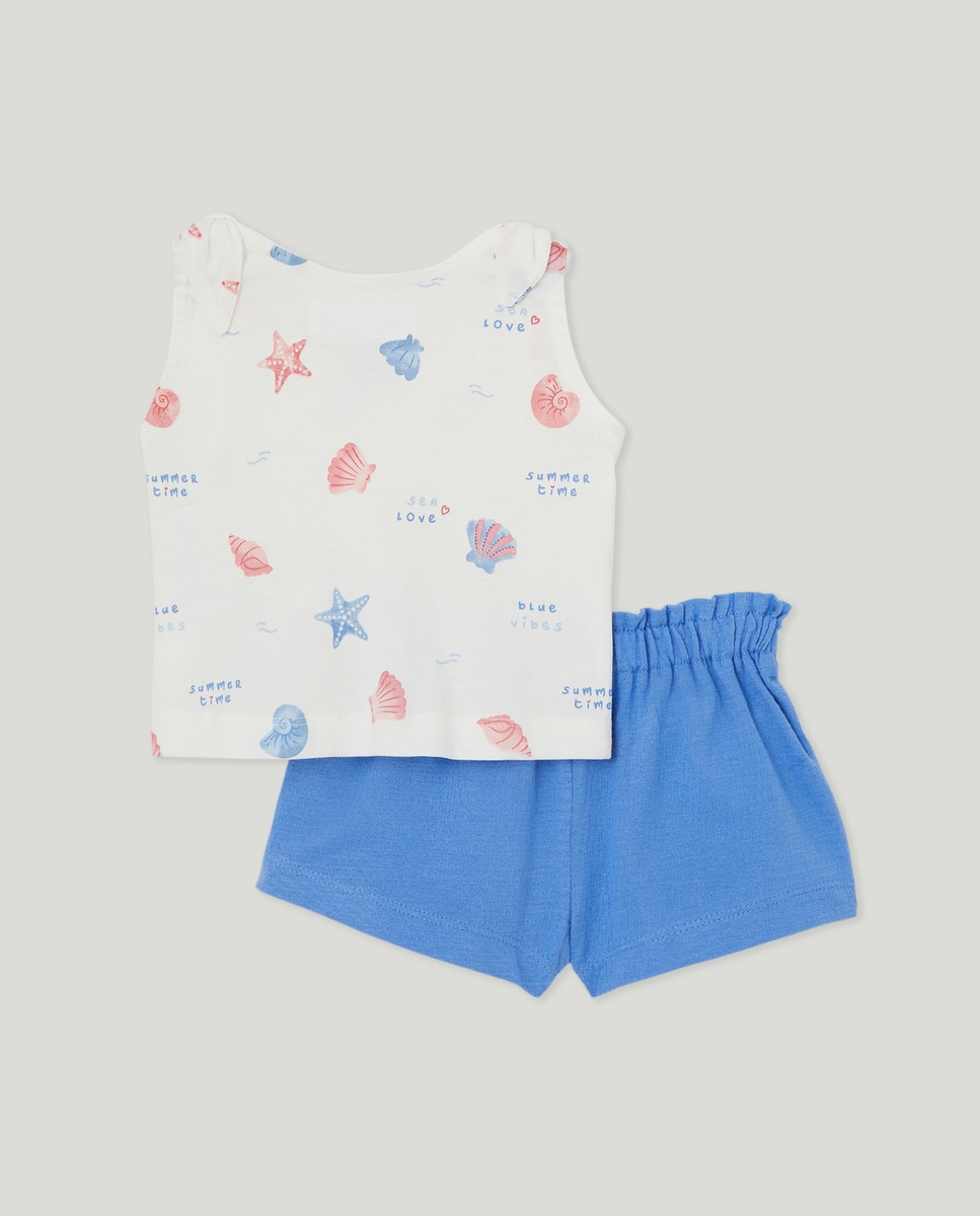 Conjunto de Duas Peças de Bebé Azul-marinho-2