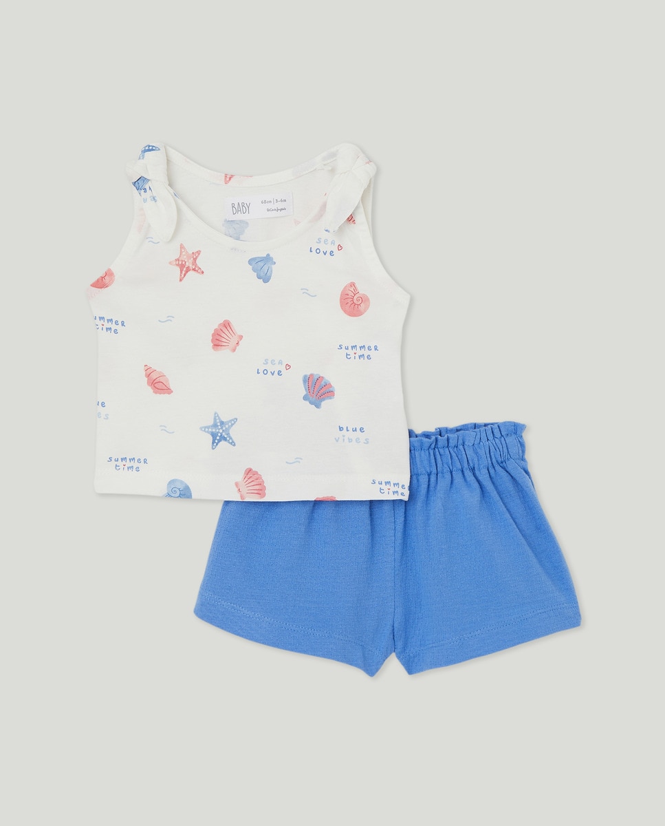 Conjunto de Duas Peças de Bebé Azul-marinho-1