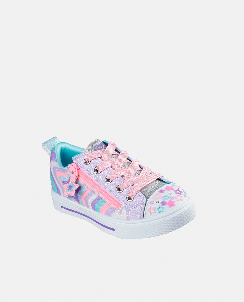 Sapatilhas de Criança em Lona com Luzes Multicolor-1