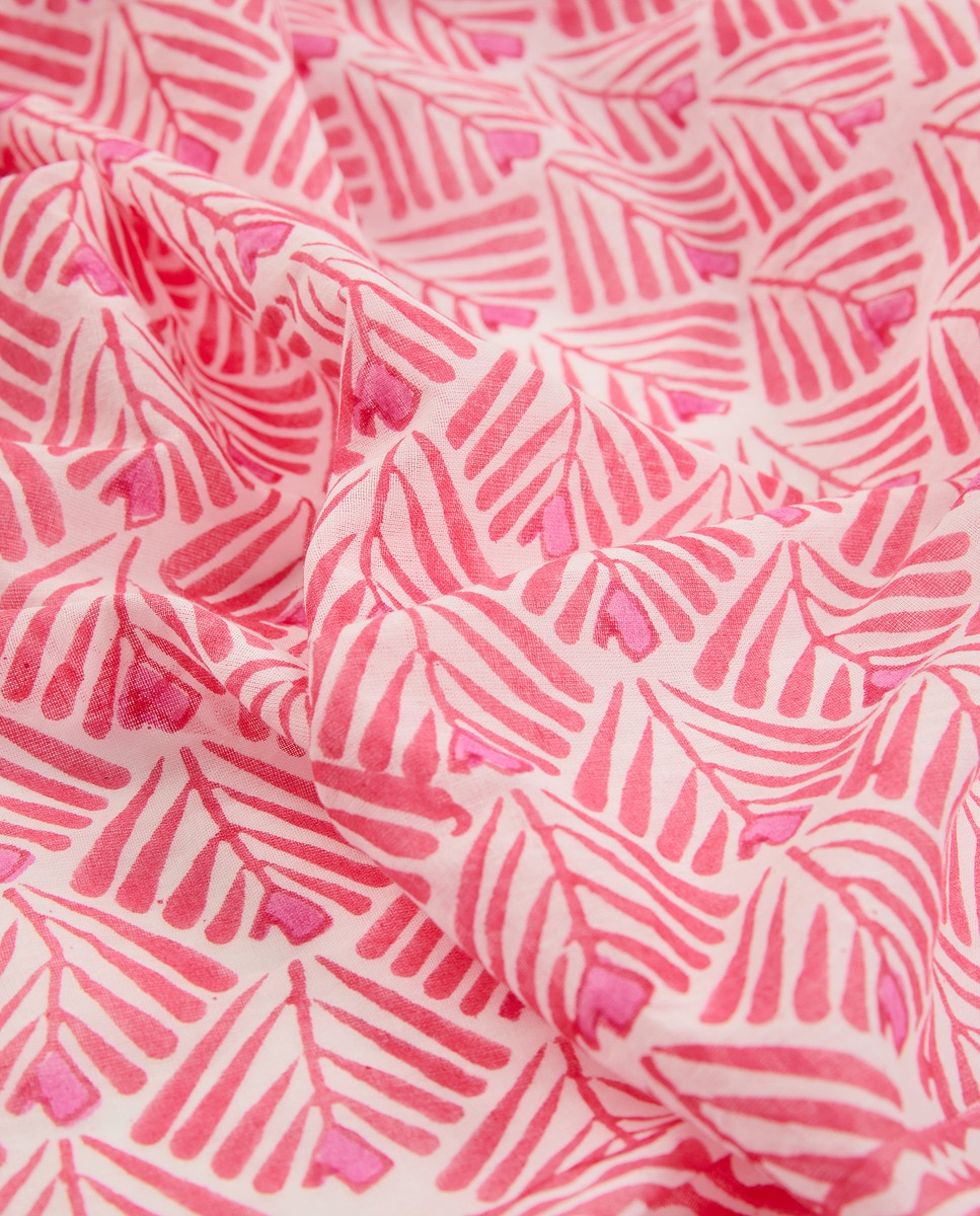 Páreo em Algodão Ecológico Rosa-4