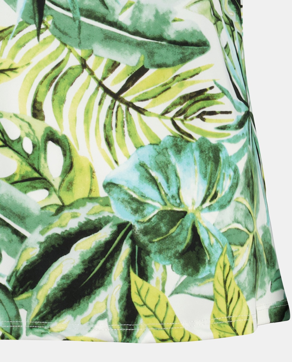 T-shirt estampada de mulher com manga curta Verde-5