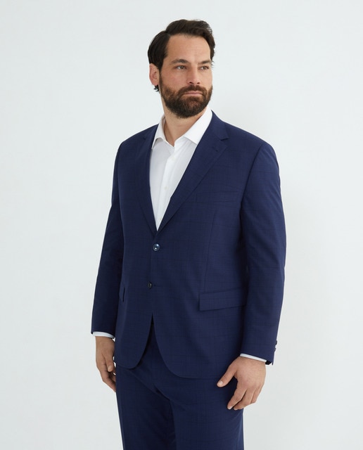 Imagen 0 de Traje de hombre, tallas grandescuadro gales azul lavable