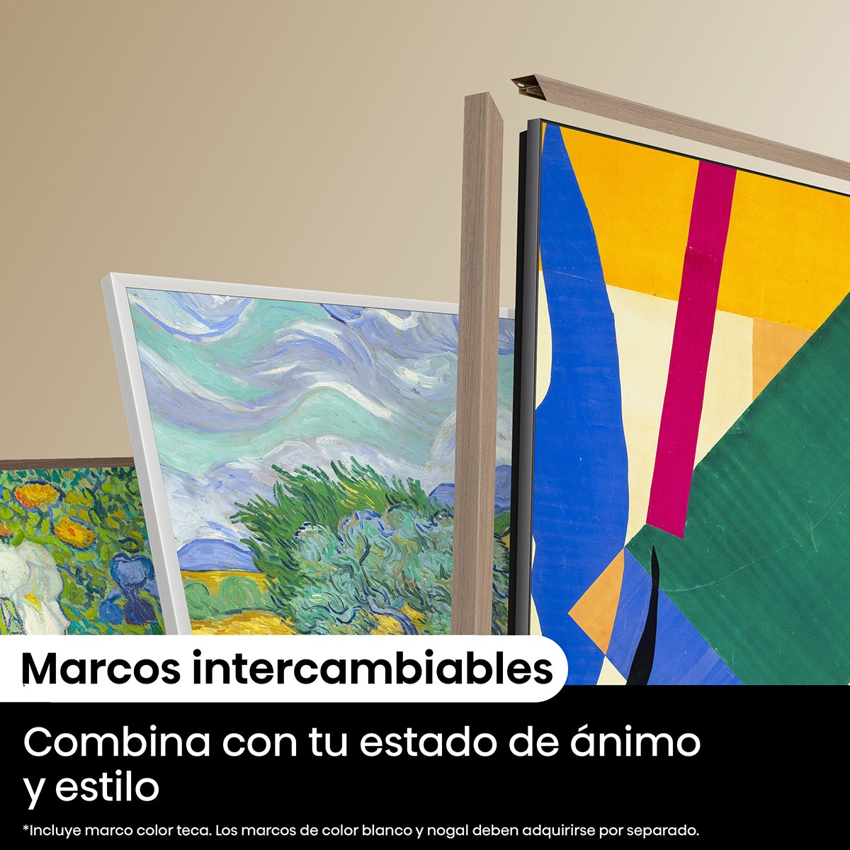 TV QLED 139cm (55") Hisense 55S7NQ Canvas, UHD 4K Smart TV con IA, soporte pared incluido Teca-5
