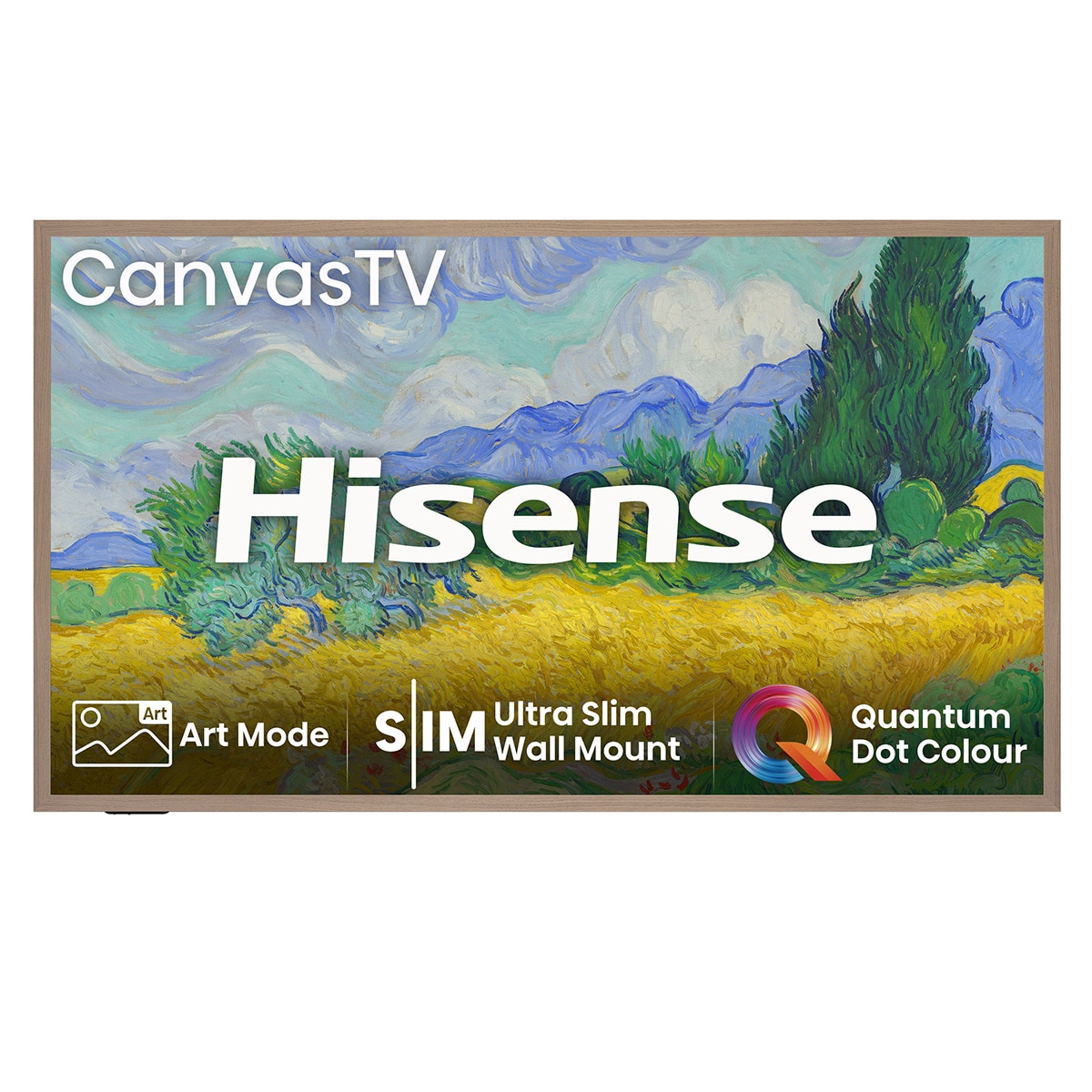 TV QLED 139cm (55") Hisense 55S7NQ Canvas, UHD 4K Smart TV con IA, soporte pared incluido Teca-1