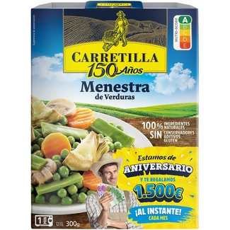 menestra de verduras sin gluten estuche 240 g - Carretilla