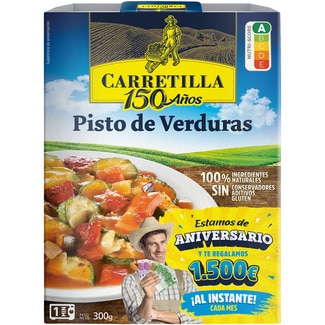 pisto de verduras sin gluten estuche 240 g - Carretilla