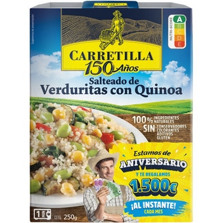 salteado de verduritas con quinoa sin gluten envase 250 g - Carretilla