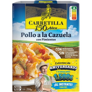 pollo cazuela con pimientos sin gluten envase 250 g - Carretilla