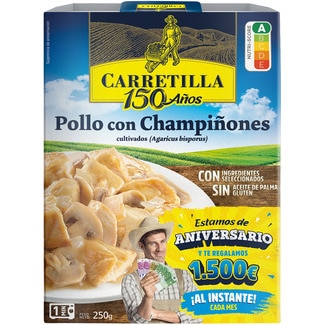 pollo con champiñones sin gluten envase 250 g - Carretilla