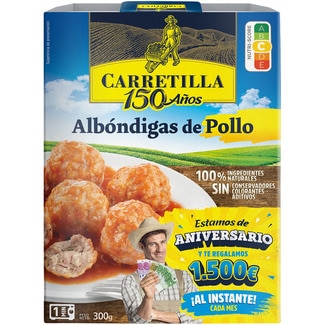 albóndigas de pollo envase 300 g - Carretilla