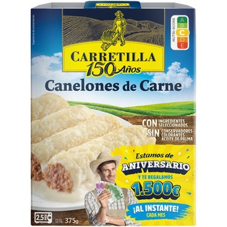 canelones de carne envase 375 g - Carretilla