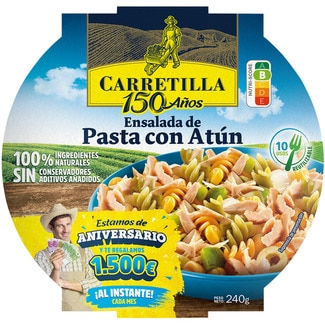 ensalada de pasta con atún bol 240 g - Carretilla