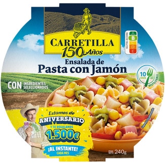 ensalada de pasta con jamón bol 240 g - Carretilla