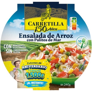 ensalada de arroz con palitos de mar bol 240 g - Carretilla