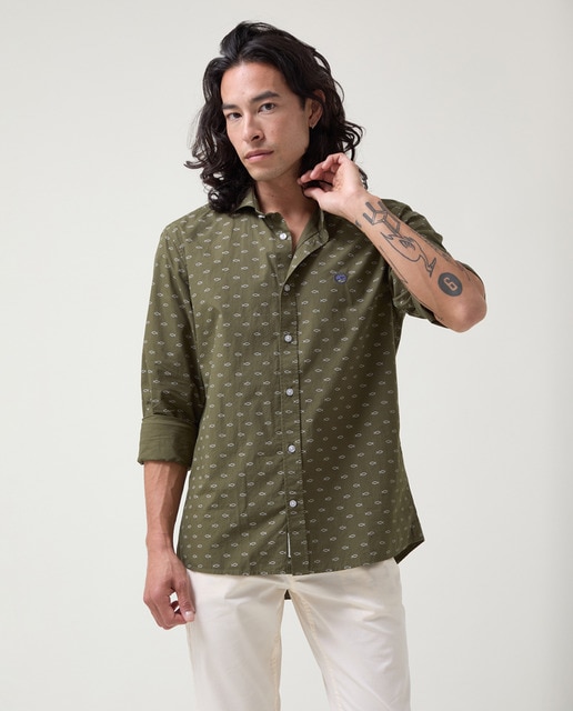 Imagen 0 de Camisa de hombre de manga corta slim fit