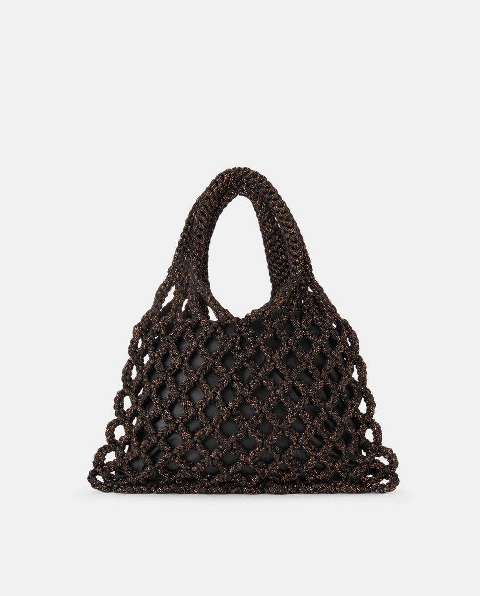 Mala Mini de Corda Entrançada Preto-2