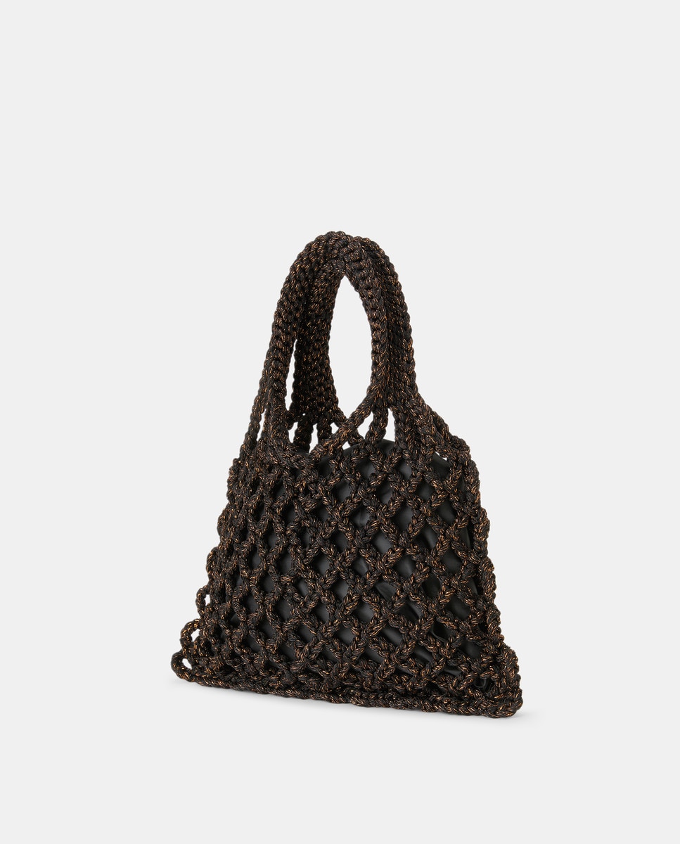 Mala Mini de Corda Entrançada Preto-3