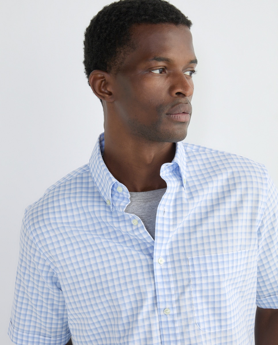 Camisa Non Iron Azul-2