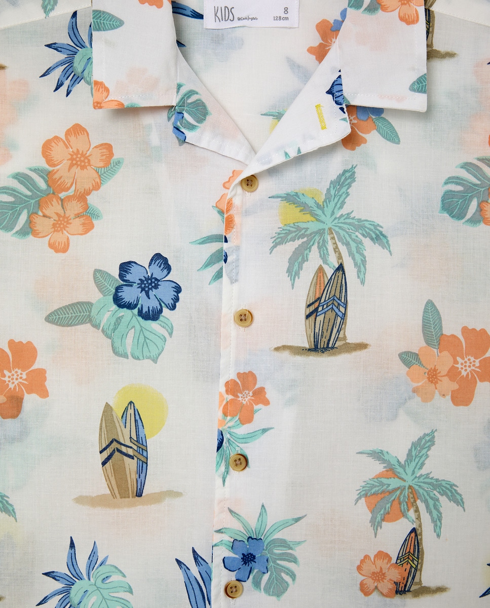 Camisa estampada Branco-5