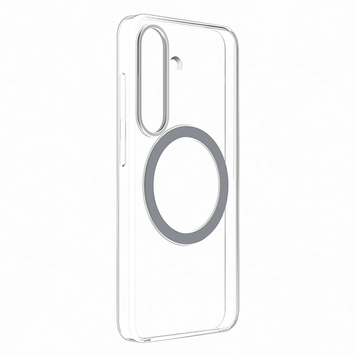 Funda transparente con soporte magnético para Samsung Galaxy S25 Transparente-2