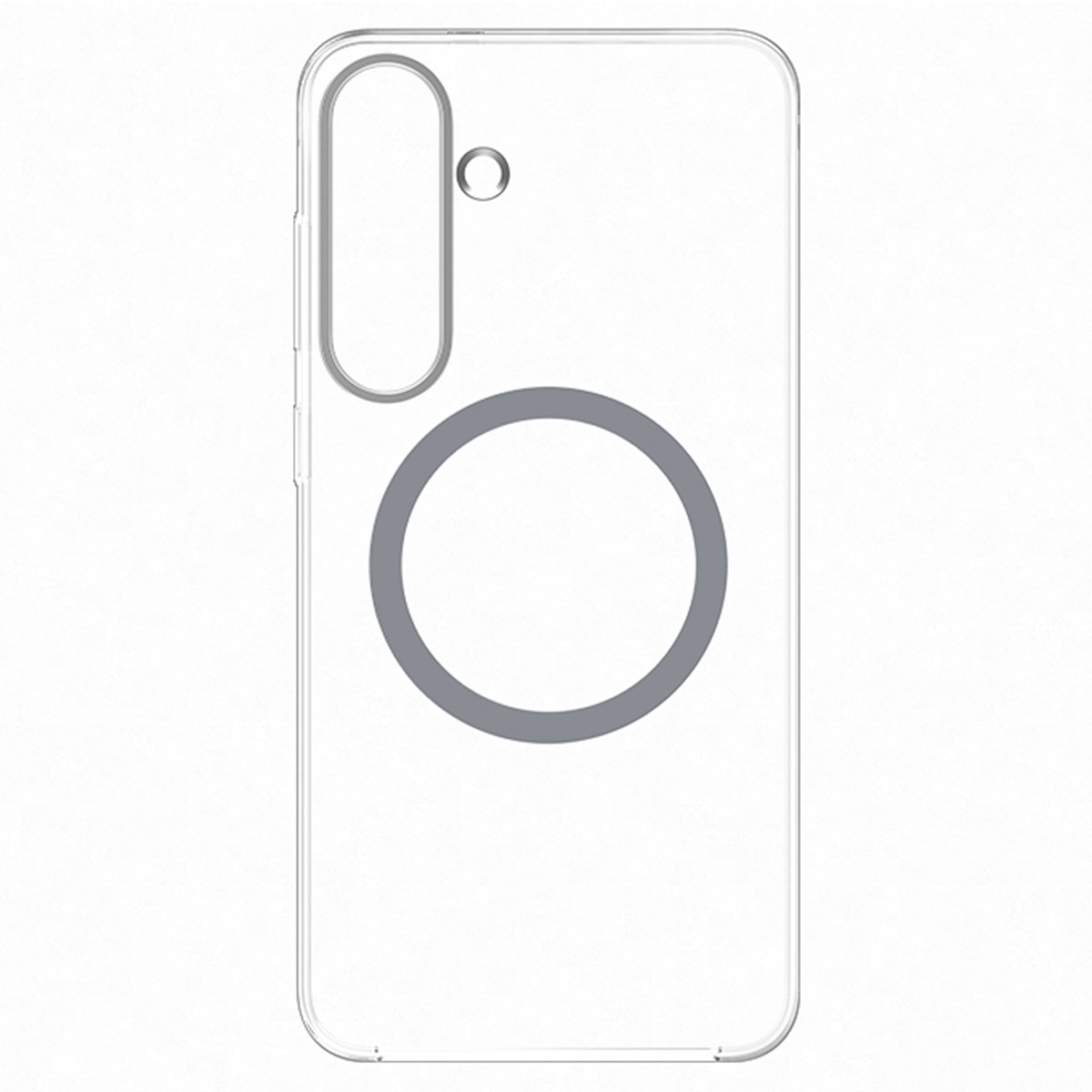 Funda transparente con soporte magnético para Samsung Galaxy S25+ Transparente-1
