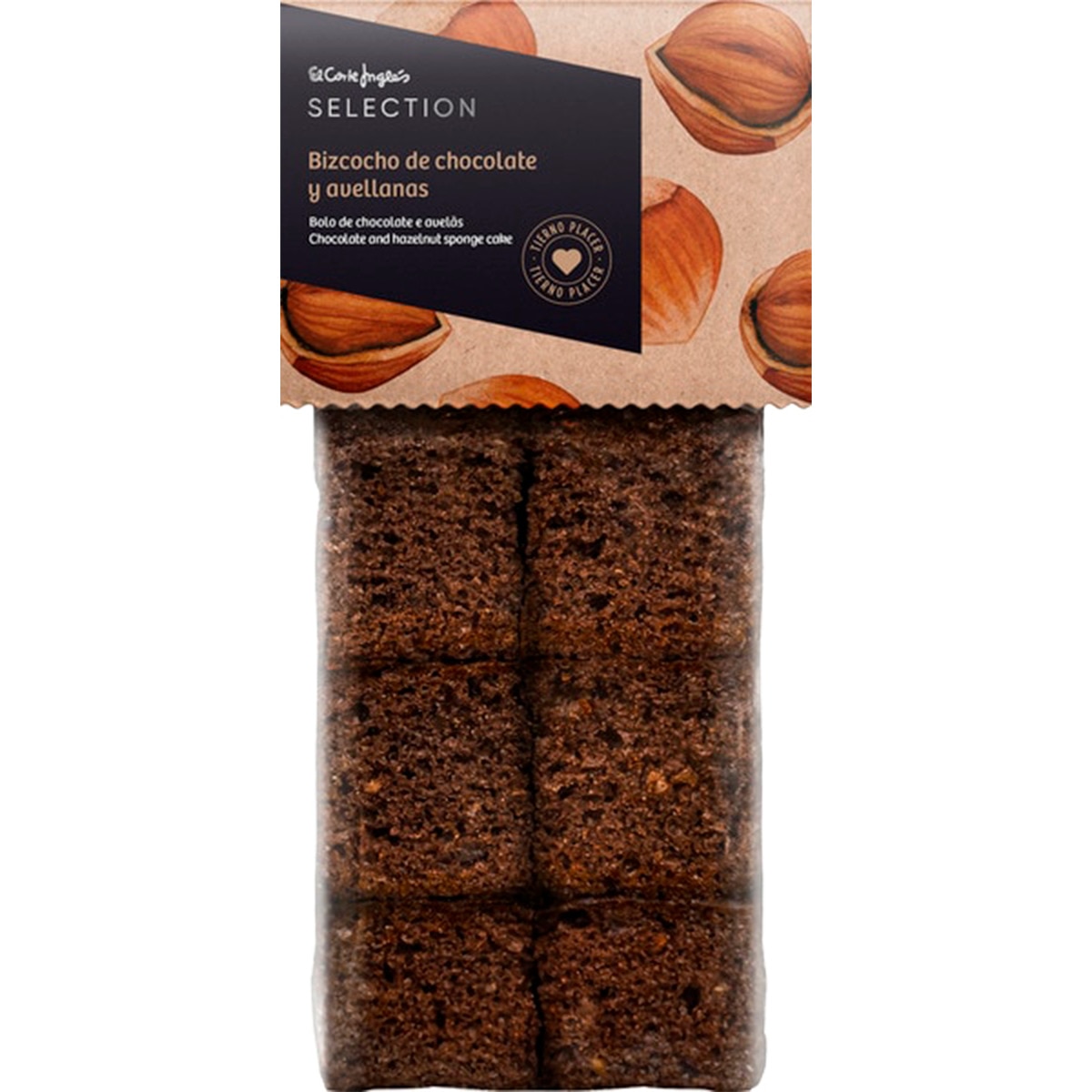 Bolo de Chocolate e Avelãs embalagem 350 g