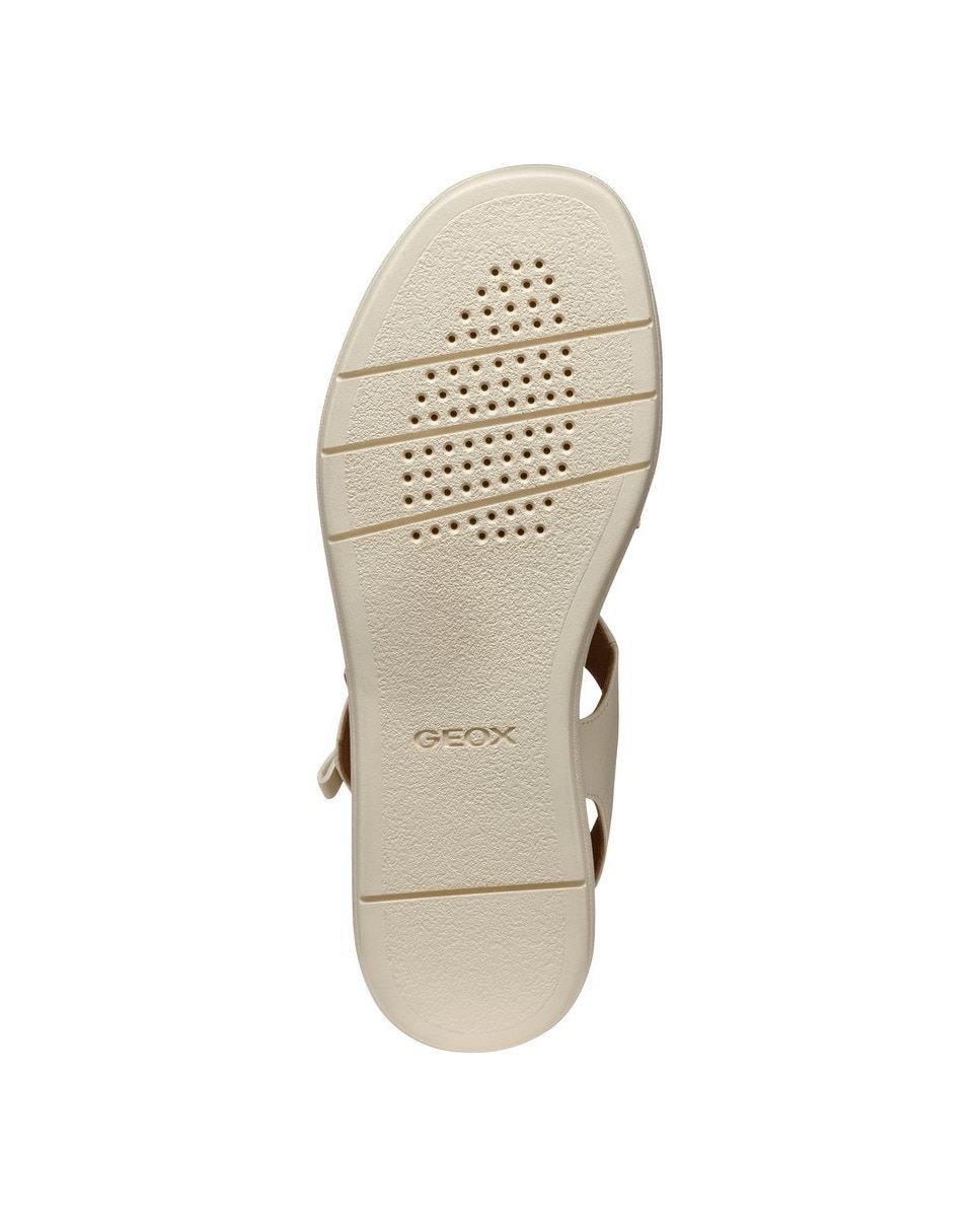 Sandália de plataforma baixa Creme-9