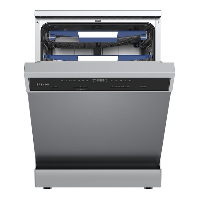 Imagem 0 de Máquina de Lavar Loiça Saivod LVC725INOX de 14 Conjuntos, Bandeja para Talheres e de 60 cm - Inox