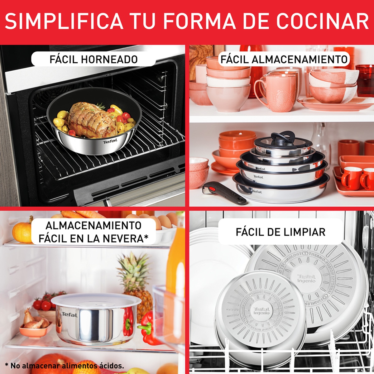 Conjunto de 3 Peças de Aço Inoxidável + Cabo Amovível Ingenio Aço-6