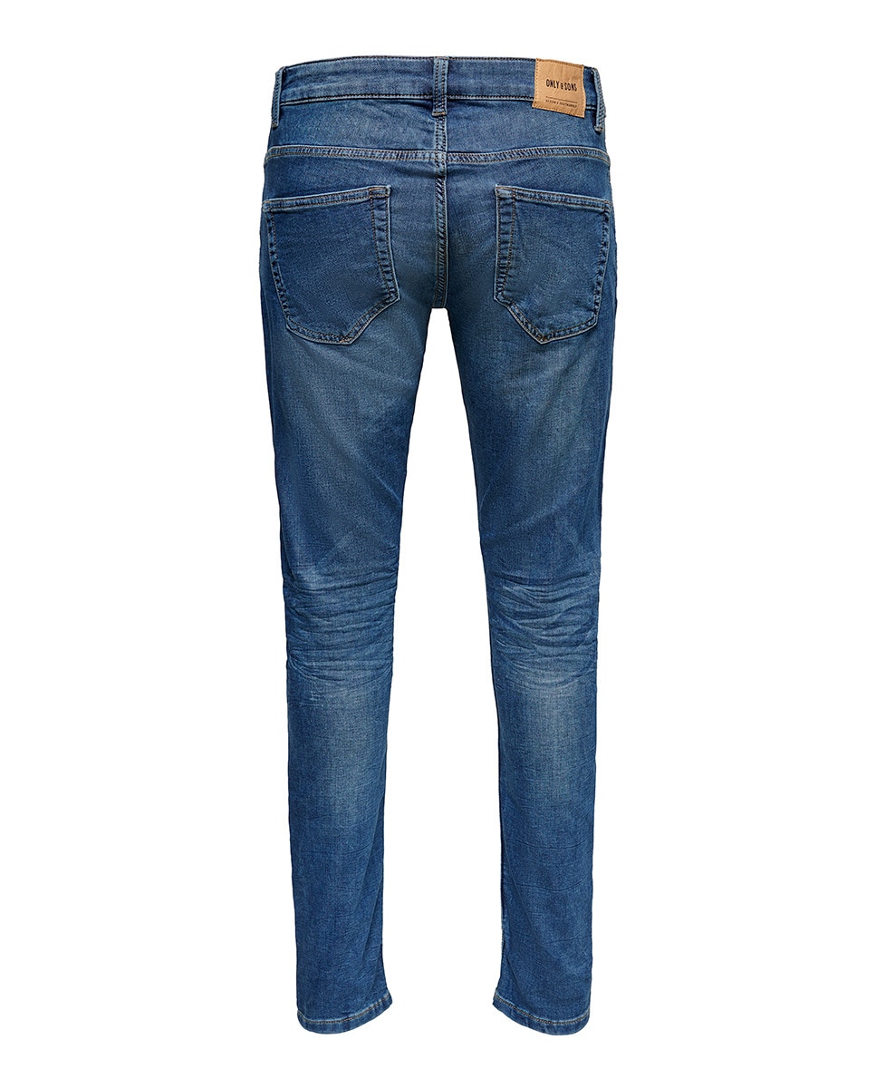 Calças de ganga de homem Only & Sons slim azul Azul-6