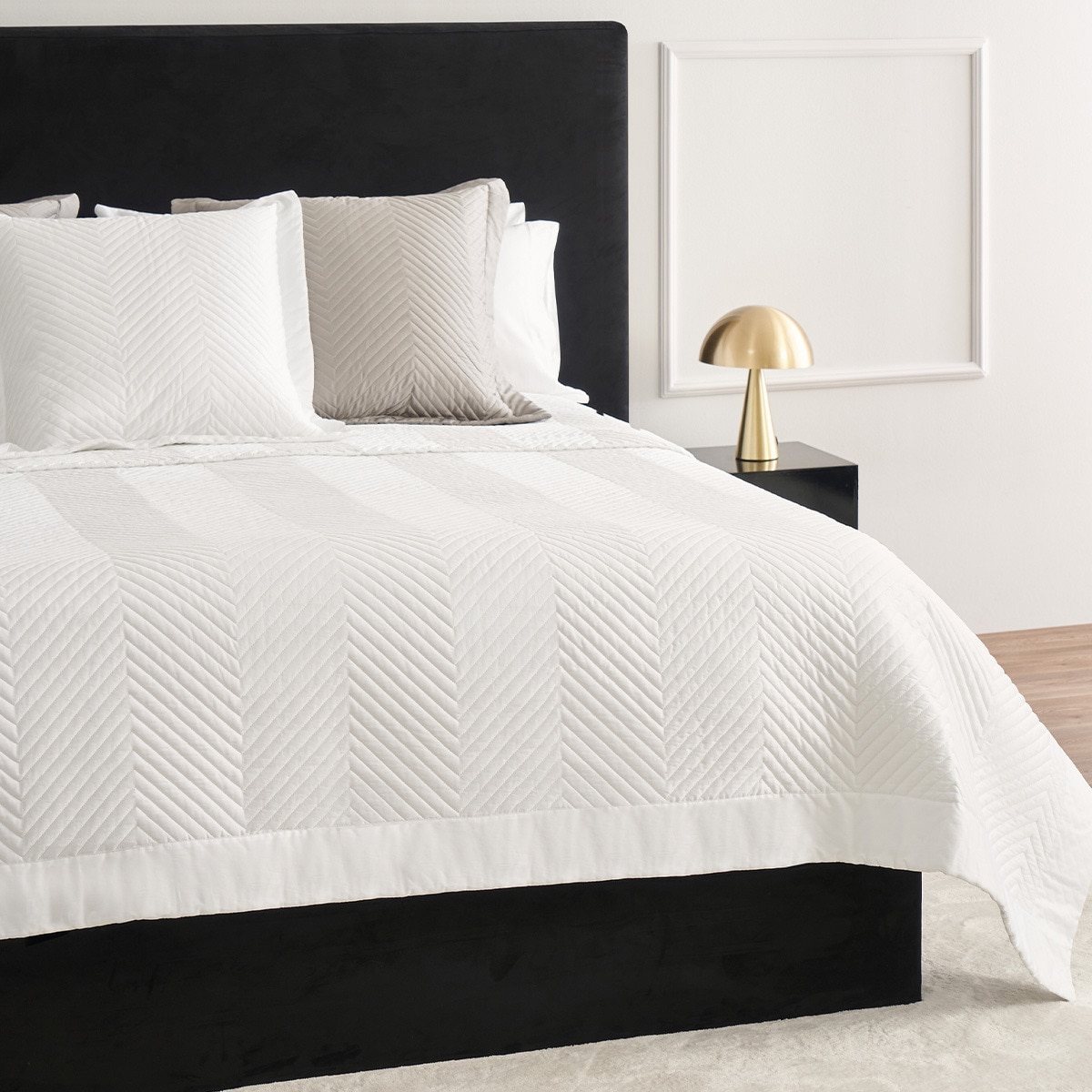 Edredão de Cetim e Algodão Egípcio Suite Branco-1