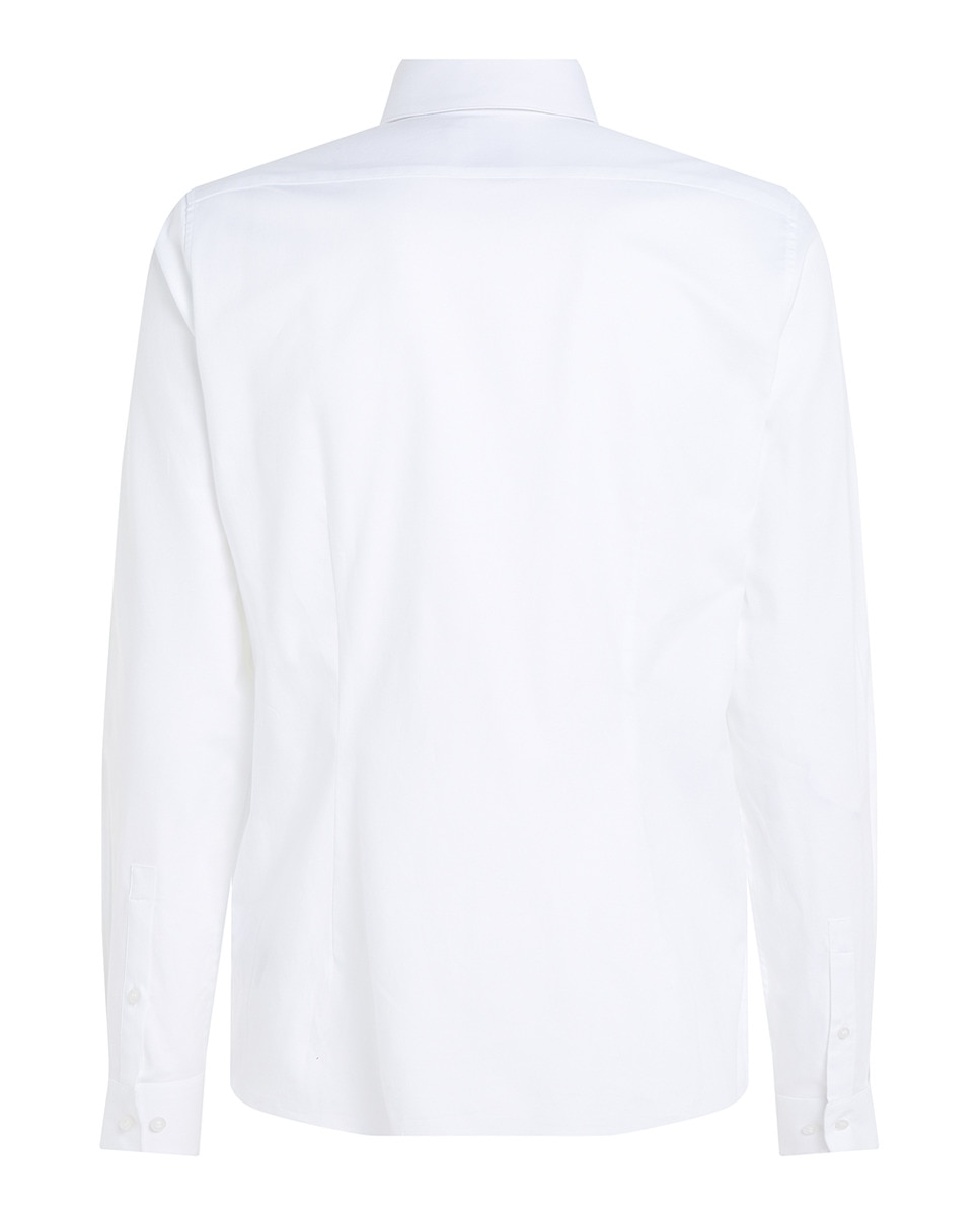 Camisa Formal com Colarinho Estampado Branco-5