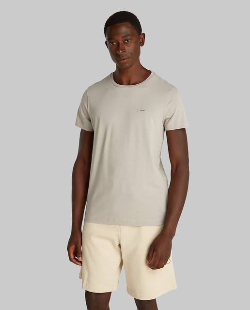 Imagen 0 de Camiseta slim de algodón elástico de hombre