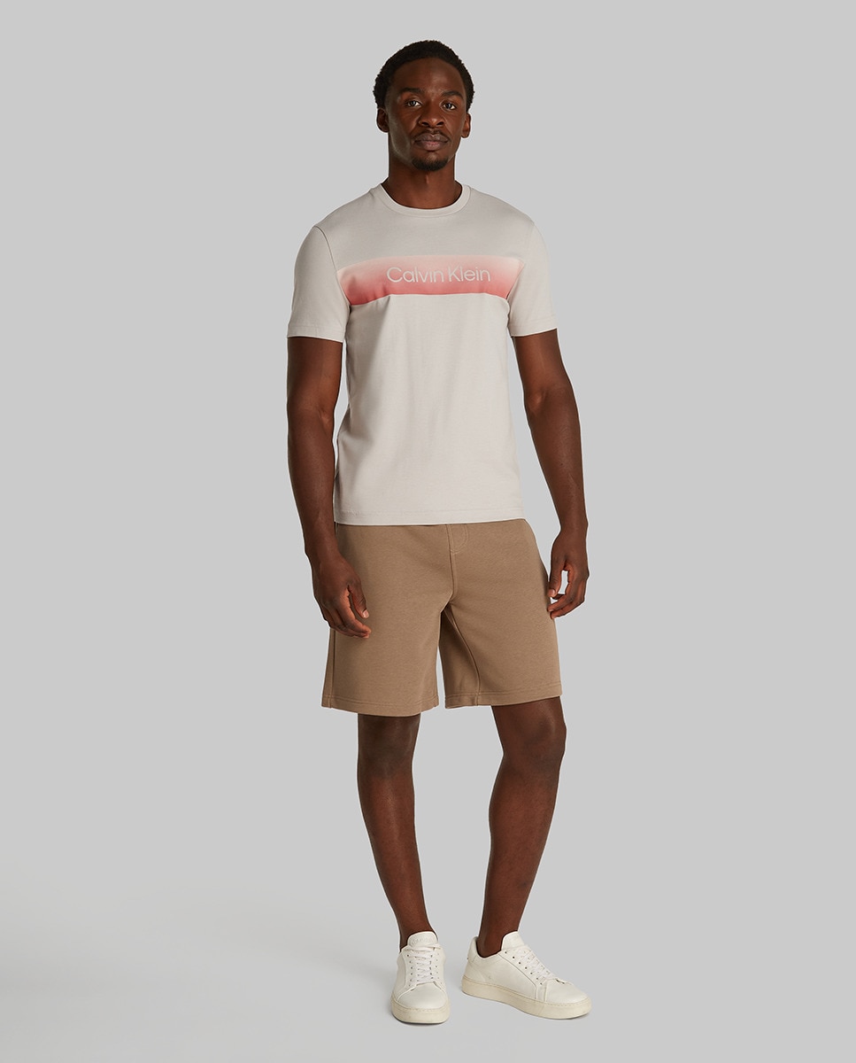 T-shirt com Logótipo Linear Cinzento-claro-4