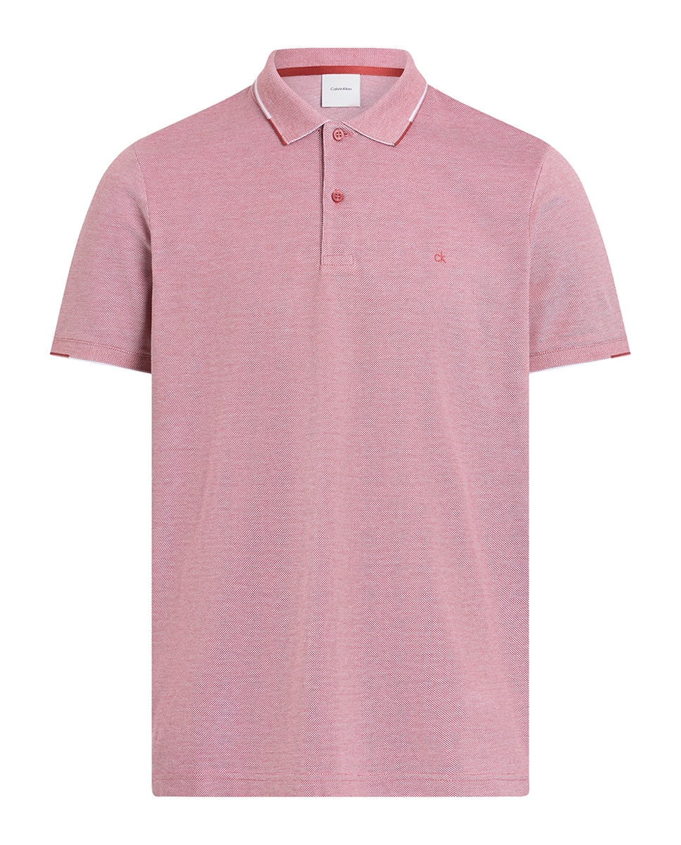Polo Oxford Bicolor Vermelho-4
