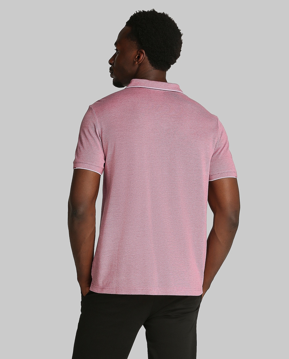 Polo Oxford Bicolor Vermelho-2