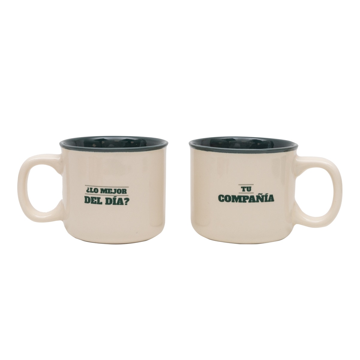 Set de 2 tazas espresso para compartir y sonreír Mr Wonderful: ¿Lo mejor del día? Tu compañía 2