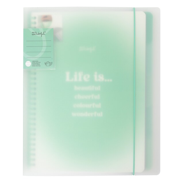 Imagem 0 de Caderno A4 transparente Mr Wonderful: Life is beautiful, cheerful, colourful, wonderful