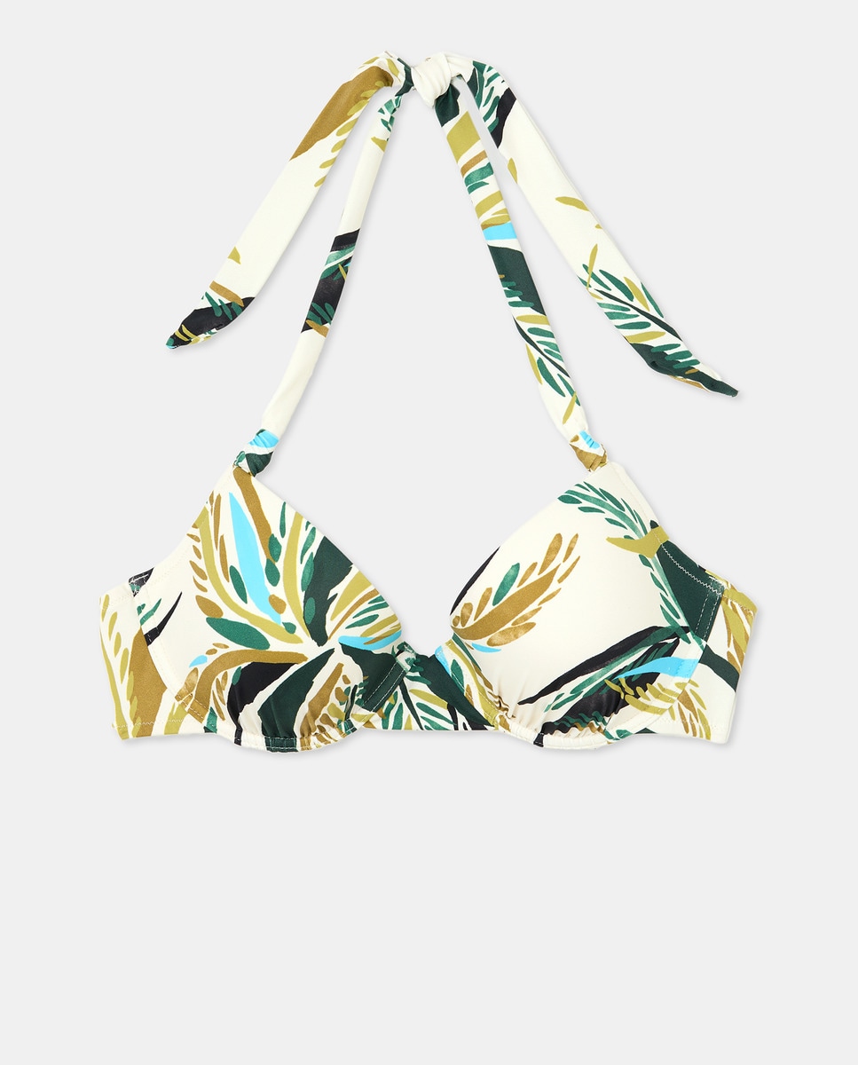 Top Halter com Aro e Copa B Verde-4