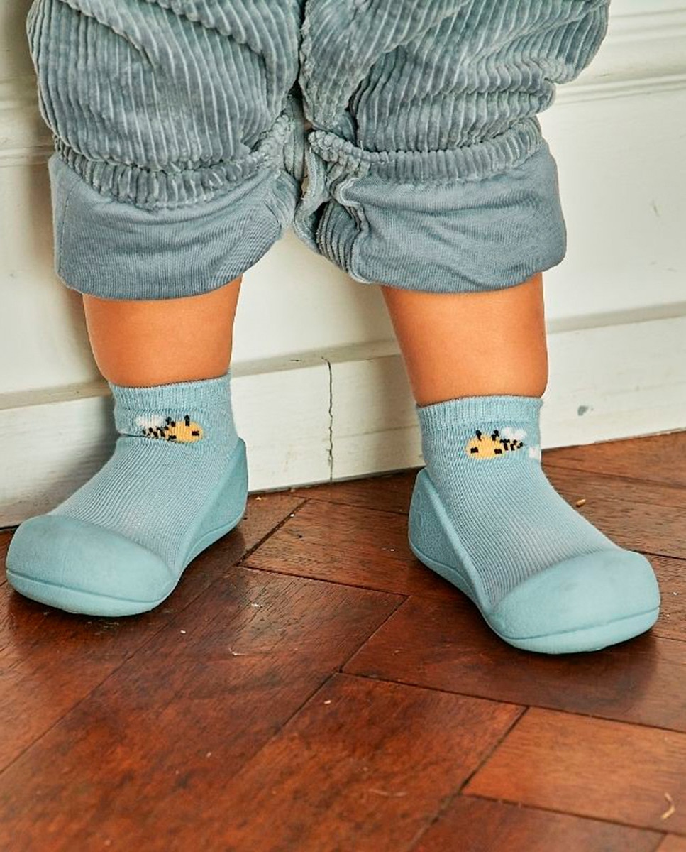 Botas de Tricot de Bebé Azul-claro-4